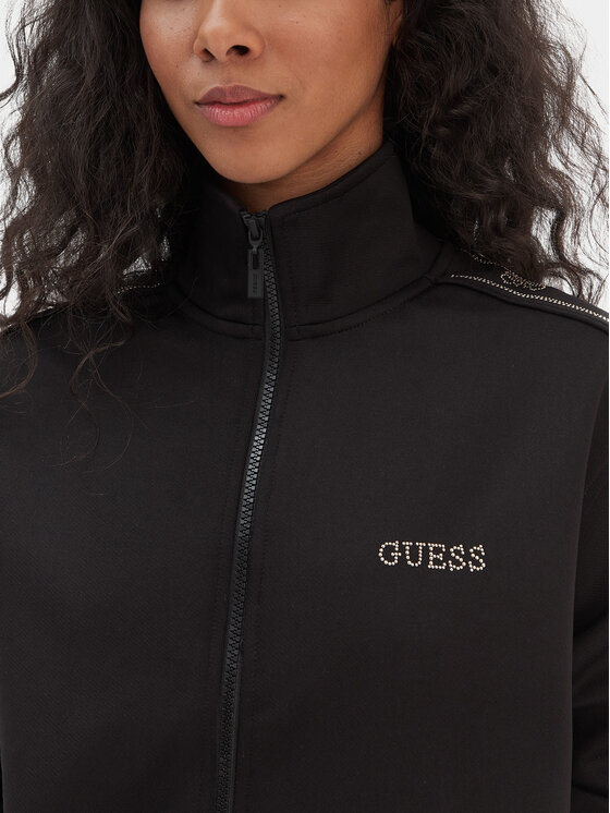 Guess Guess Džemperis ar kapuci V5BQ15 KCX22 Melns Regular Fit