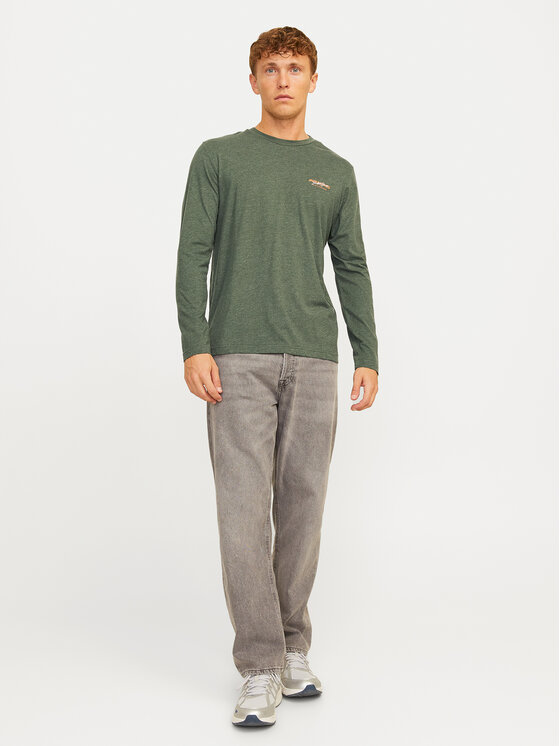 Jack&Jones Jack&Jones Majica z dolgimi rokavi Alvis 12259735 Zelena Standard Fit