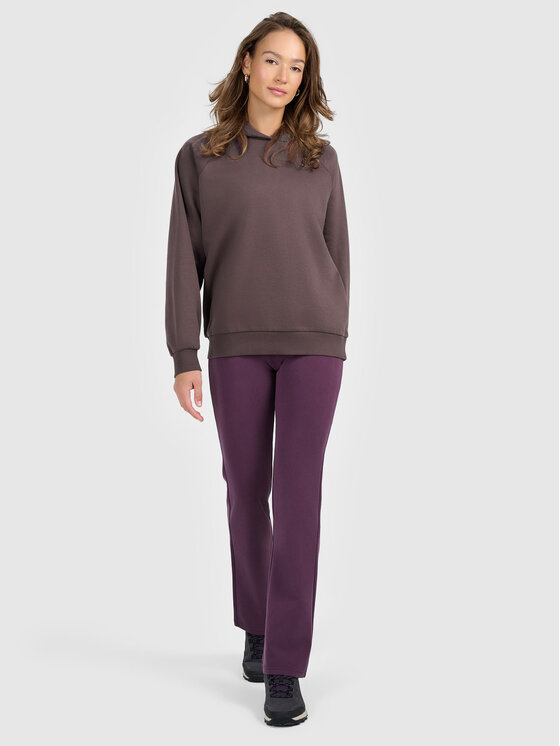 4F 4F Bluza BASIC+ Brązowy jasny Loose Fit