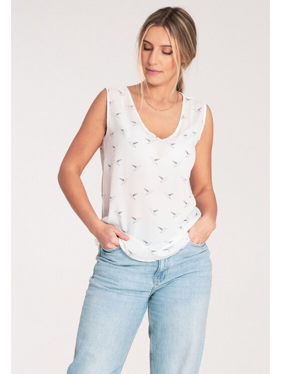 FIGL FIGL Blúzka M1076 Biela Regular Fit