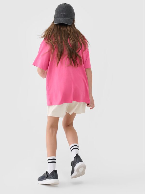 4F 4F T-Shirt 4FJWSS25TTSHF1851-54S Różowy Oversize