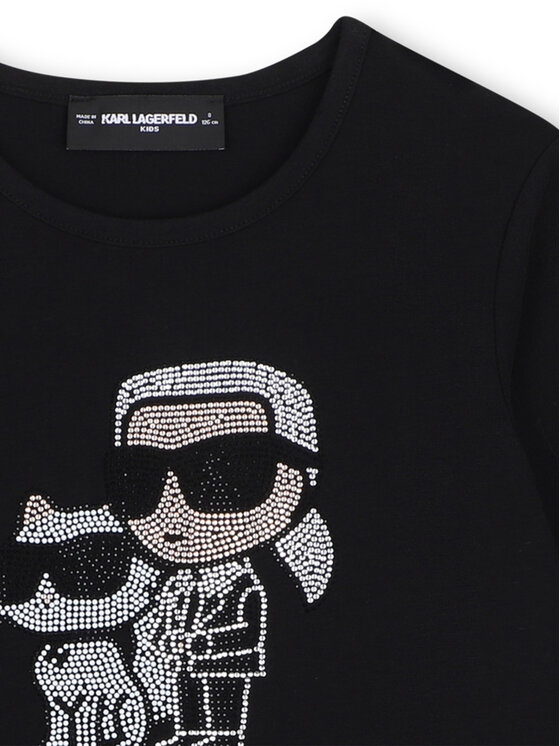Karl Lagerfeld Kids Karl Lagerfeld Kids Bluzka Z31463 S Czarny Regular Fit