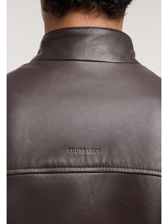 Trussardi Trussardi Giacca di pelle R301M000054N053 Marrone Regular Fit