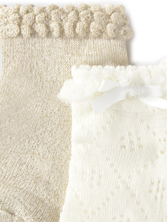 Mayoral Mayoral Set di 2 paia di calzini lunghi da bambini 10872 Beige