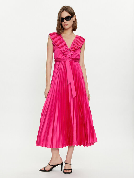 Dixie Dixie Cocktail obleka A319J044 Roza Regular Fit