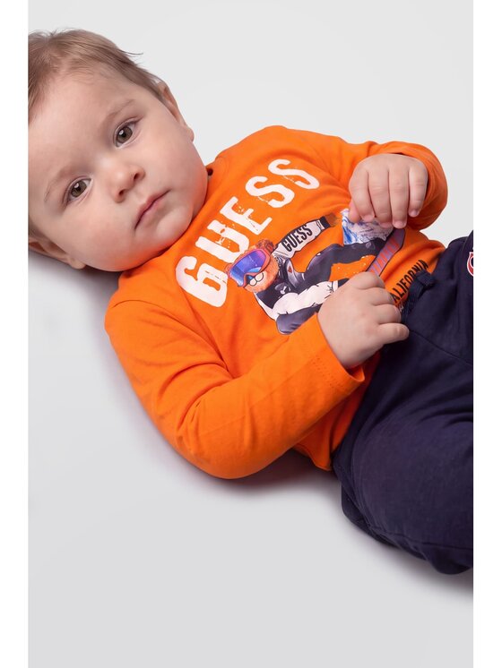 Guess Kids Guess Kids T-Shirt 184439 Pomarańczowy Classic Fit