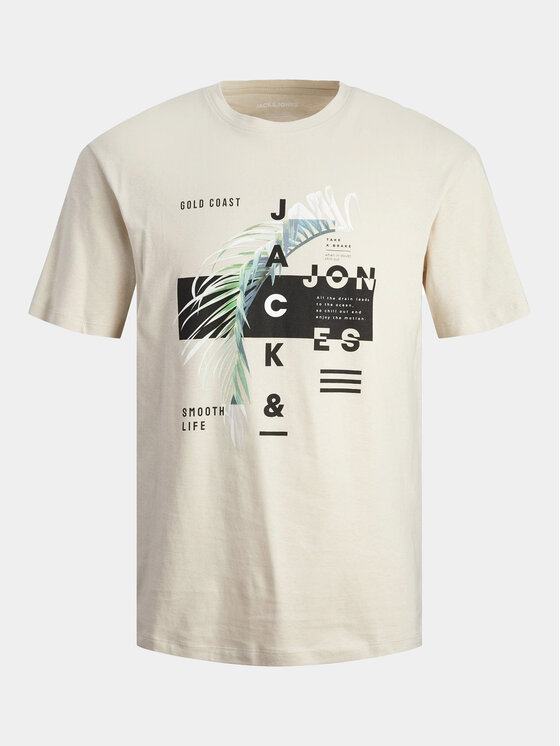 Jack & Jones Jack & Jones T-krekls Jjclarc 12247768 Bēšs Relaxed Fit