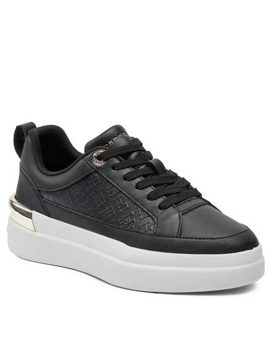 Tommy Hilfiger Tommy Hilfiger Sneakersy Lux Court Sneaker Monogram FW0FW07808 Černá