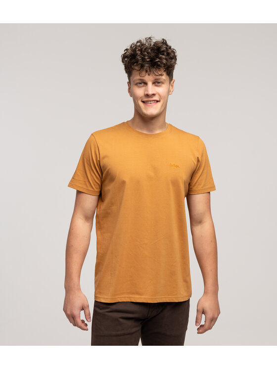 Lee Cooper Lee Cooper T-Shirt OBUTCH 0875 Brązowy Regular Fit