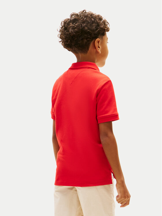 Tommy Hilfiger Tommy Hilfiger Тениска с яка и копчета Essential KB0KB10007 Червен Regular Fit