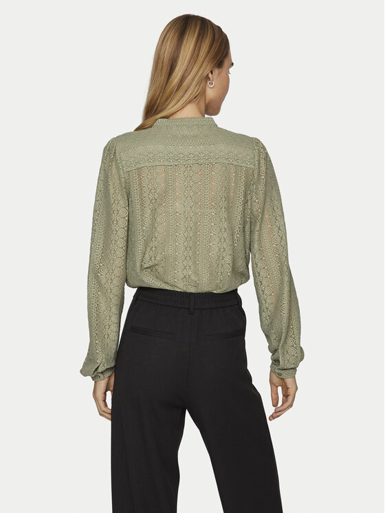 Vila Vila Košile Chikka 14082977 Zelená Regular Fit