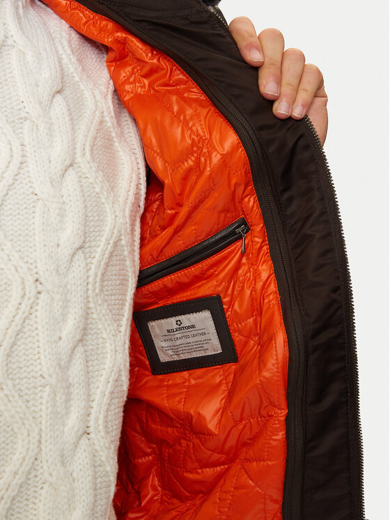 Milestone Milestone Lederjacke Fabio 431073 21075 Braun Regular Fit