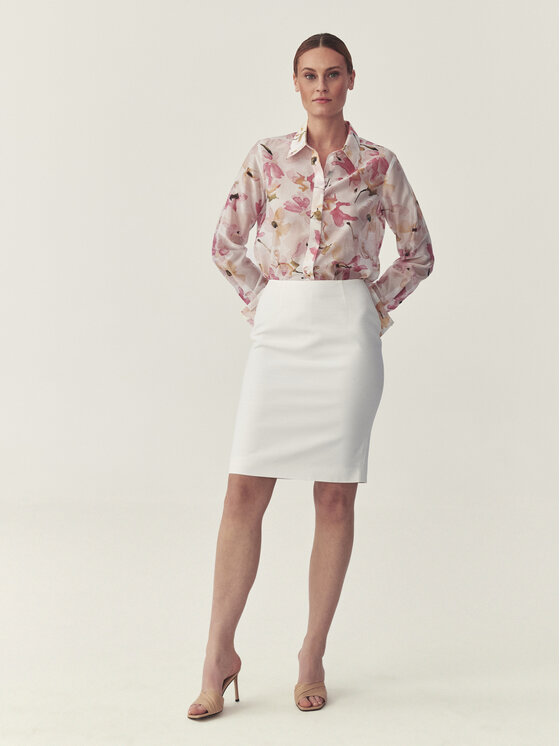 TATUUM TATUUM Midi sukňa MONITA 1 Biela Flare Fit