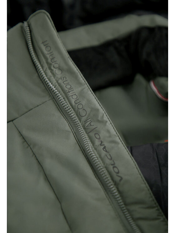 Volcano Volcano Kurtka puchowa J-TURIX Khaki Regular Fit