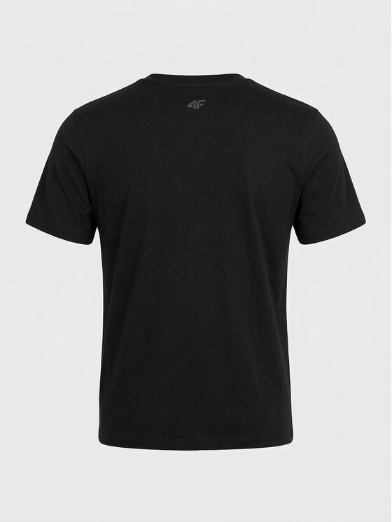 4F 4F T-Shirt 4FWSS26TTSHM3947-020S Czarny Regular Fit