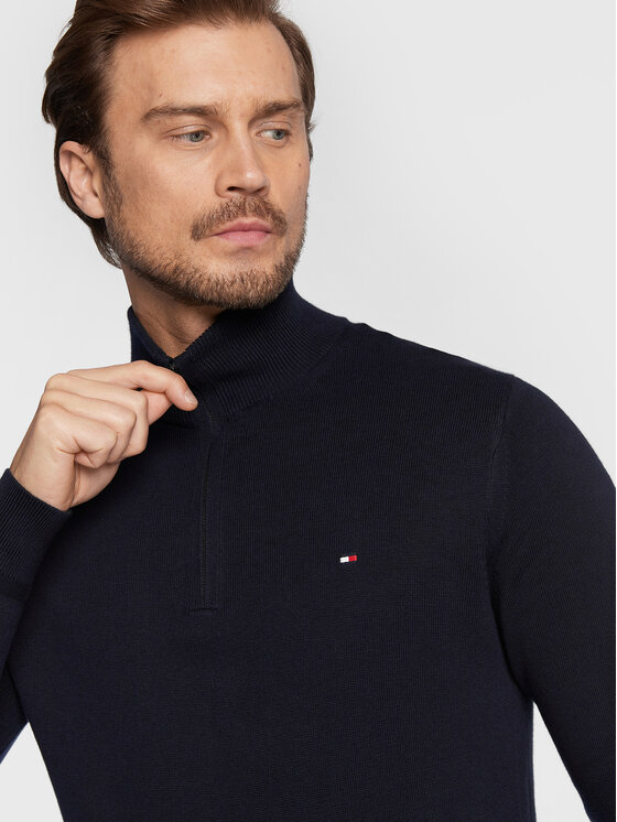 Tommy Hilfiger Tommy Hilfiger Svetr MW0MW28049 Tmavomodrá Regular Fit