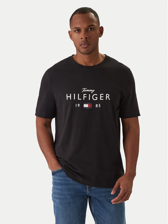 Tommy Hilfiger Tommy Hilfiger T-särk MW0MW41455 Must Regular Fit