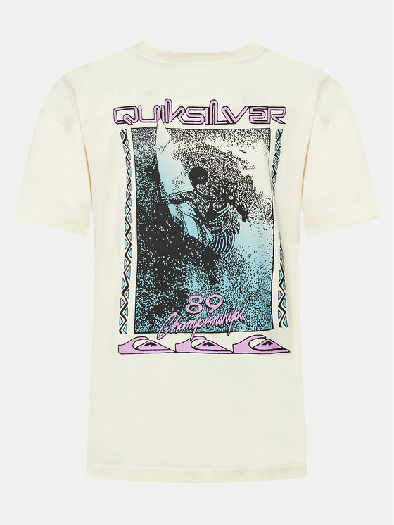 Quiksilver Quiksilver T-krekls Back Flash EQYZT07605 Écru Regular Fit