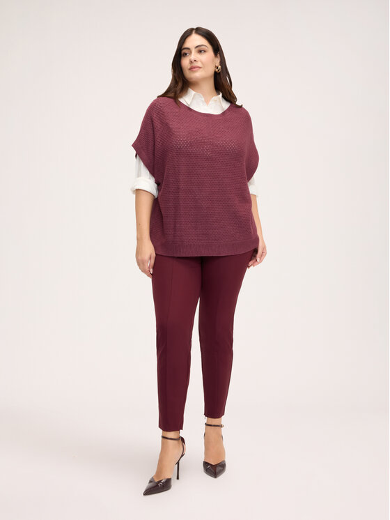 Fiorella Rubino Fiorella Rubino Pantaloni di tessuto P079T005482N036 Bordeaux Regular Fit