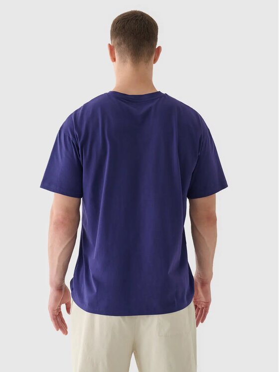 4F 4F T-shirt 4FWAW24USEAM174-31M Blu scuro Oversize
