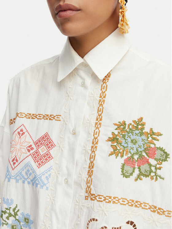 Weekend Max Mara Weekend Max Mara Camicia Fonte 2615111022 Crema Relaxed Fit