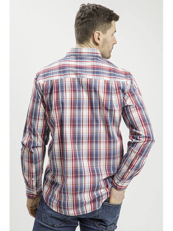 Cross Jeans Cross Jeans Koszula 35571-466 Czerwony Regular Fit
