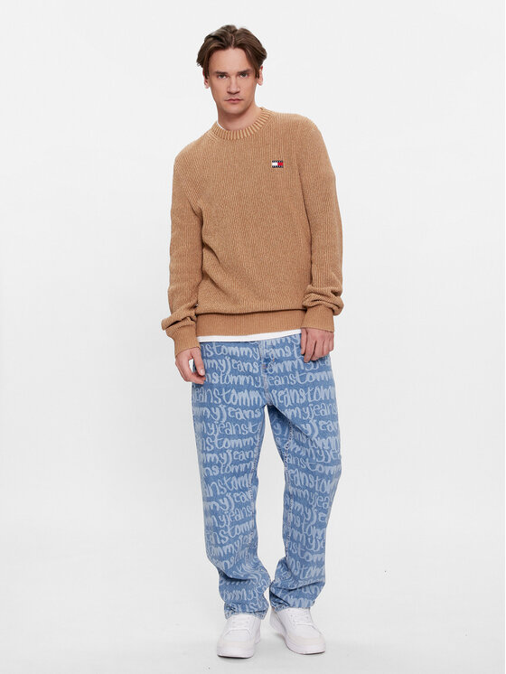 Tommy Jeans Tommy Jeans Светр Tonal Xs Badge DM0DM17776 Бежевий Regular Fit