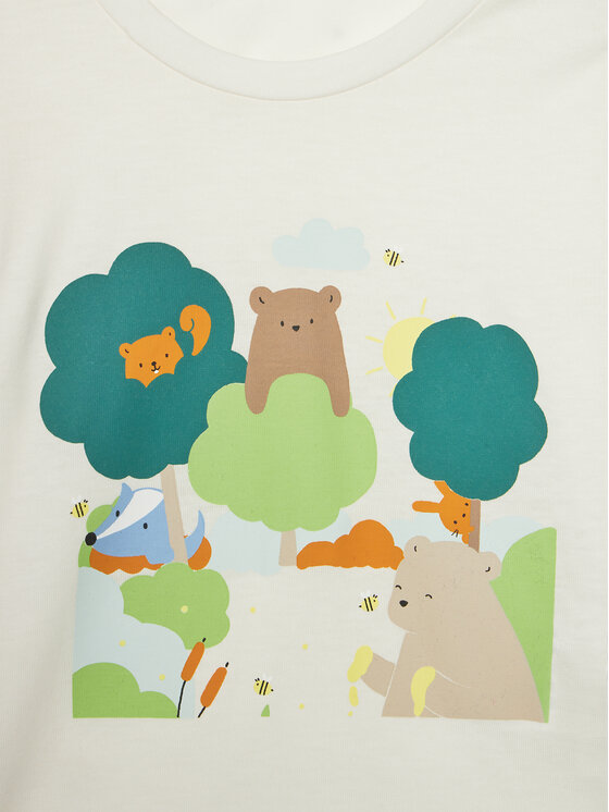 United Colors Of Benetton United Colors Of Benetton Majica 3I1XA104G Écru Regular Fit