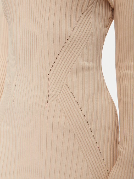 Guess Guess Трикотажна сукня Isabella W4BK07 Z3HP2 Бежевий Slim Fit