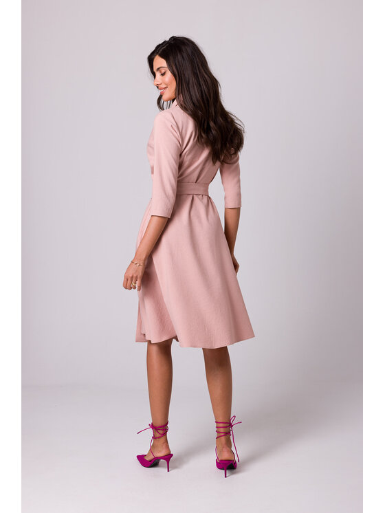 BeWear BeWear Sukienka codzienna B255 Różowy Regular Fit