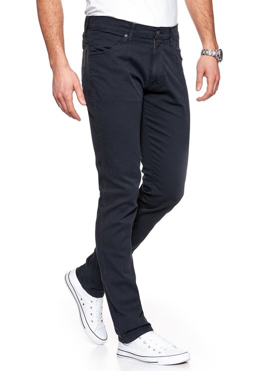 Wrangler Wrangler Spodnie materiałowe LARSTON Niebieski Slim Fit