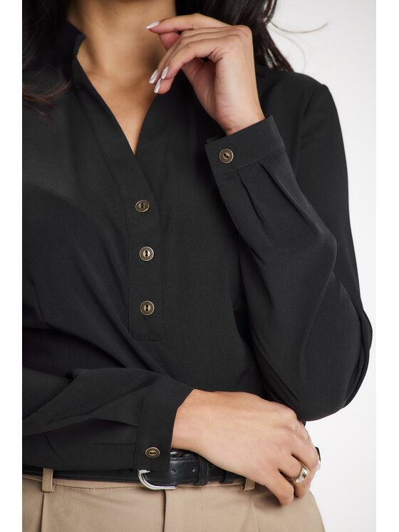 Awama Awama Koszula A649 Czarny Basic Fit