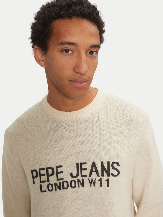 Pepe Jeans Pepe Jeans Sweater Cardin PM702466 Ekru Regular Fit