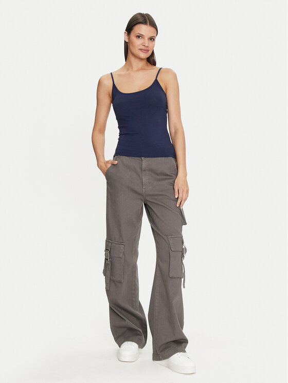Gina Tricot Gina Tricot Felső 22470 Sötétkék Slim Fit