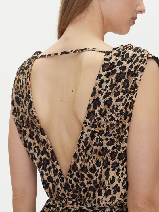 ONLY ONLY Kokteilinė suknelė Elema 15227247 Ruda Regular Fit