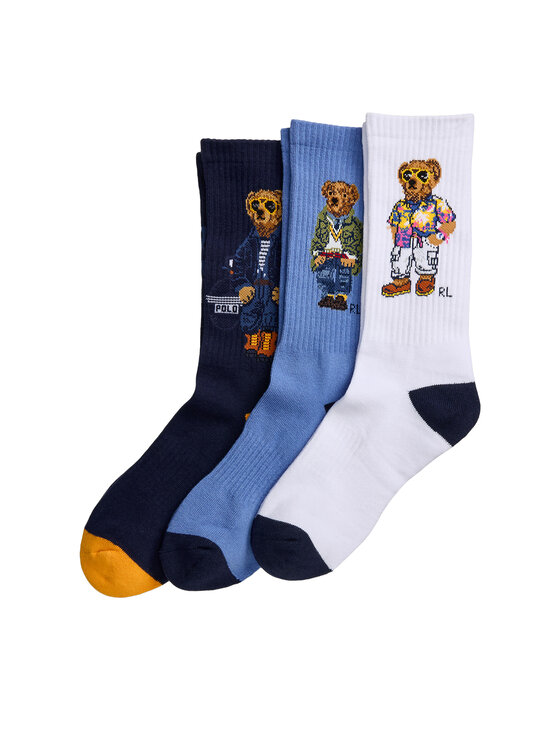 Set di 3 paia di calzini lunghi da uomo Polo Ralph...