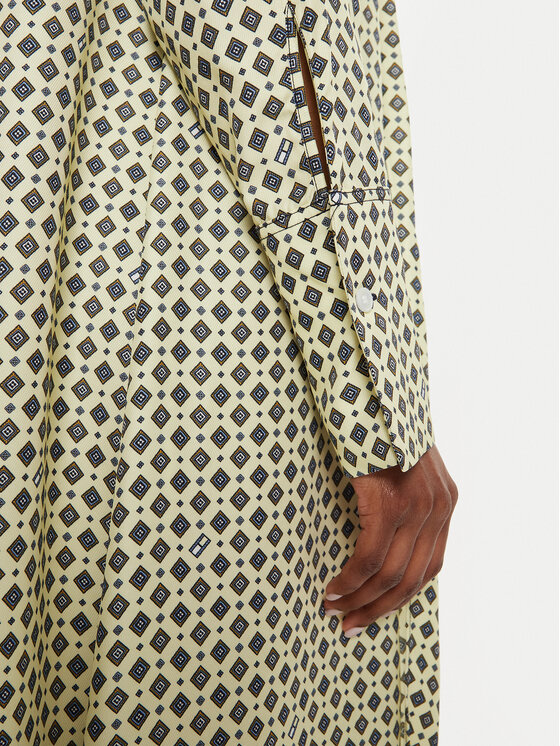 Tommy Hilfiger Tommy Hilfiger Rochie tip cămașă WW0WW42318 Galben Relaxed Fit