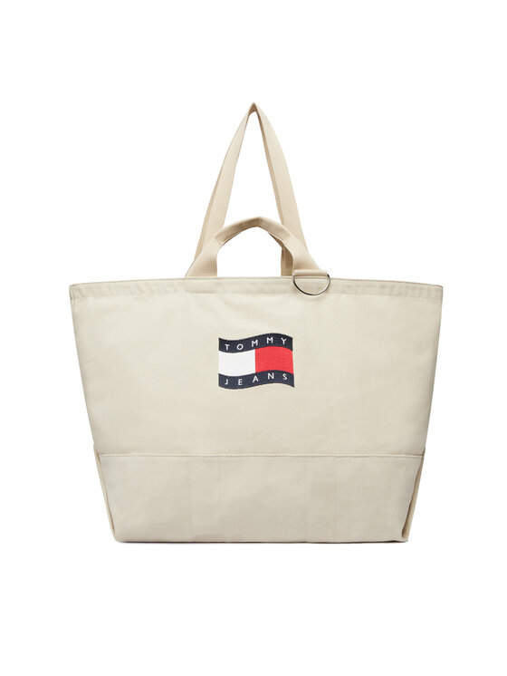 Tommy Jeans Tommy Jeans Táska Tjw Wave Flag Med Tote AW0AW18466 Bézs