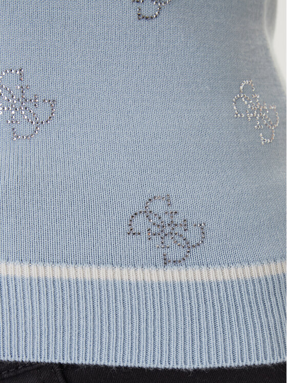 Guess Guess Pullover W6GR17 Z0604 Himmelblau Regular Fit