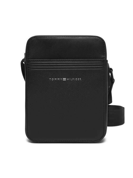 Tommy Hilfiger Tommy Hilfiger Τσαντάκι Th Business Leath Mini Reporter AM0AM13215 Μαύρο