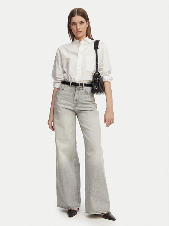 HUGO HUGO Jeansy 937 50557053 Světle šedá Wide Leg
