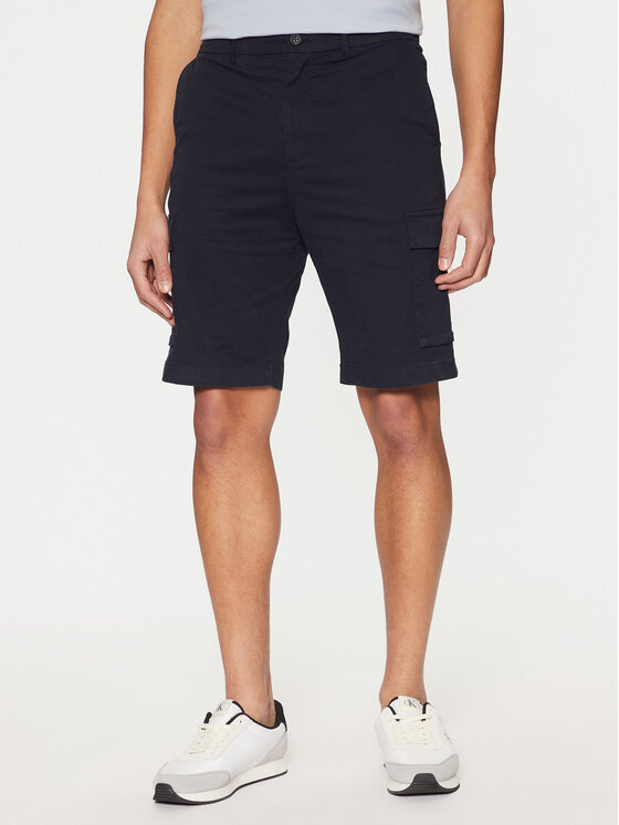 Calvin Klein Calvin Klein Pantalon scurți din material Modern Twill K10K114067 Bleumarin Regular Fit