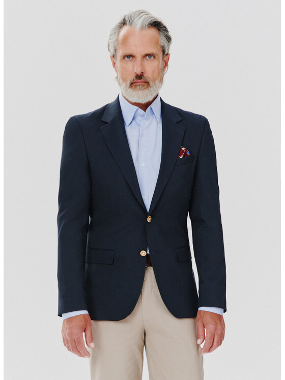 Pako Lorente Pako Lorente Marynarka P24WF-3X-024 Granatowy Slim Fit