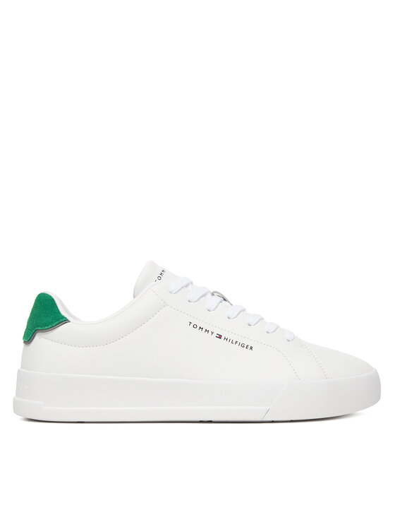 Tommy Hilfiger Tommy Hilfiger Snīkeri Th Court Lth Detail Ess FM0FM05367 Balts
