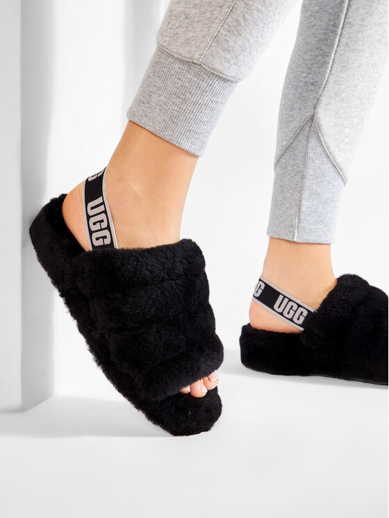 Ugg Ugg Čības W Fluff Yeah Slide 1095119 Melns