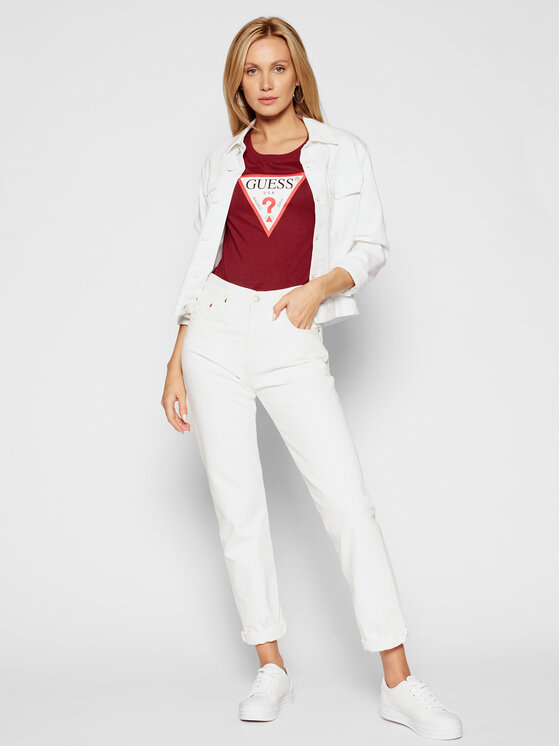 T-shirt Original W1YI1B I3Z11 Bordeaux Boxy Fit