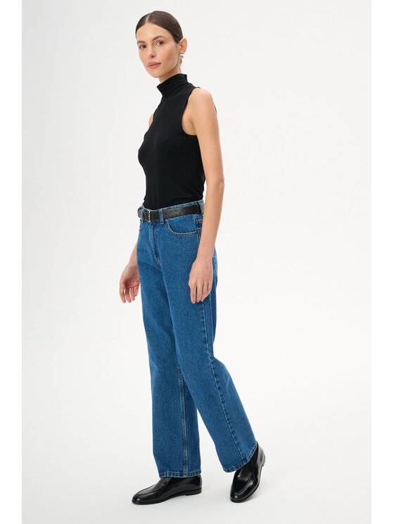 LEBRAND LEBRAND Jeansy Moss Niebieski
