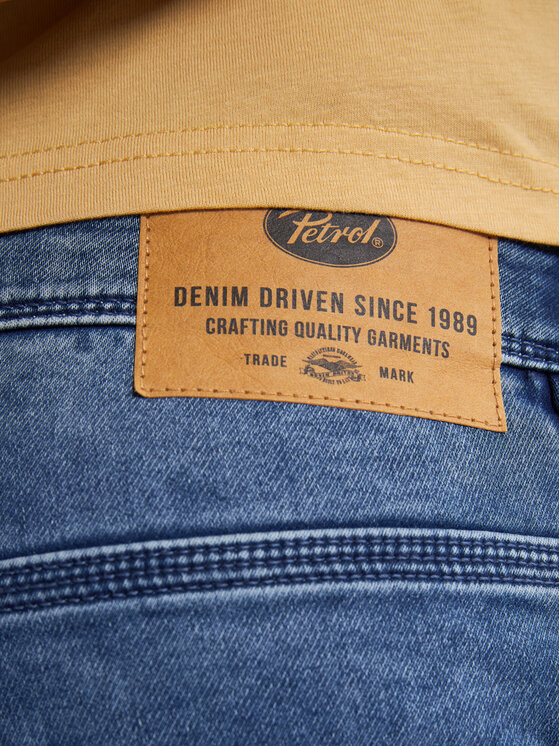 Petrol Industries Petrol Industries Pantaloni scurți de blugi M-ROS-SHO001 Albastru Slim Fit