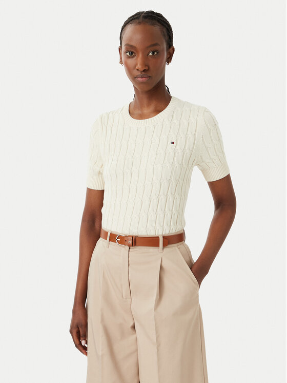 Tommy Hilfiger Tommy Hilfiger Bluse WW0WW38744 Creme Regular Fit