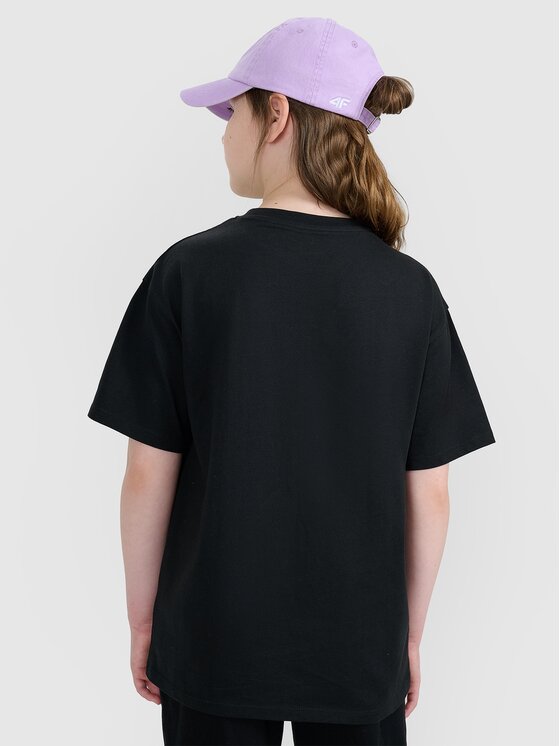 4F 4F T-Shirt 4FJWAW25TTSHF2387-20S Czarny Oversize